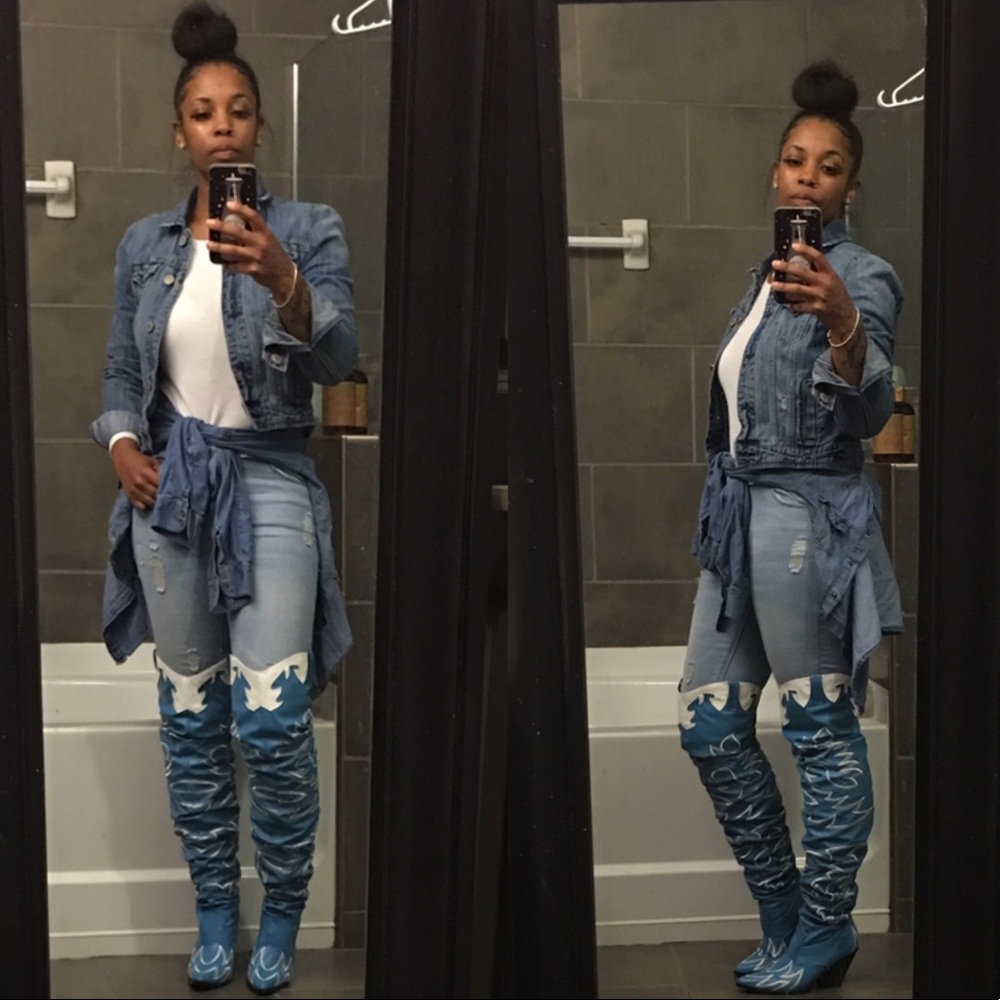 Blue Kelsey cowboy boot